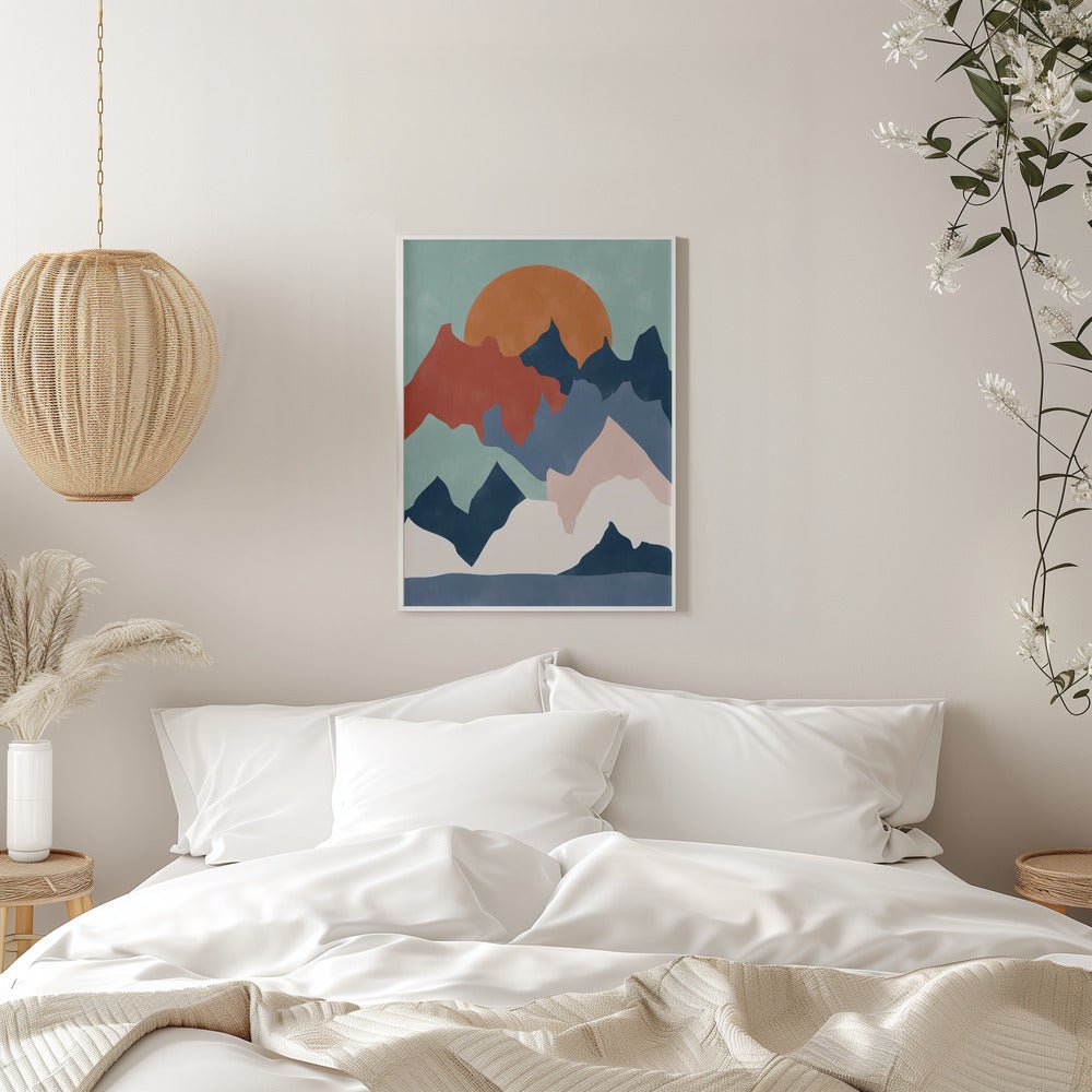 Abstract Mountain Landscape Art - Stretched Canvas, Poster or Fine Art Print - I Heart Wall Art - Poster Print, Canvas Print or Framed Art Print