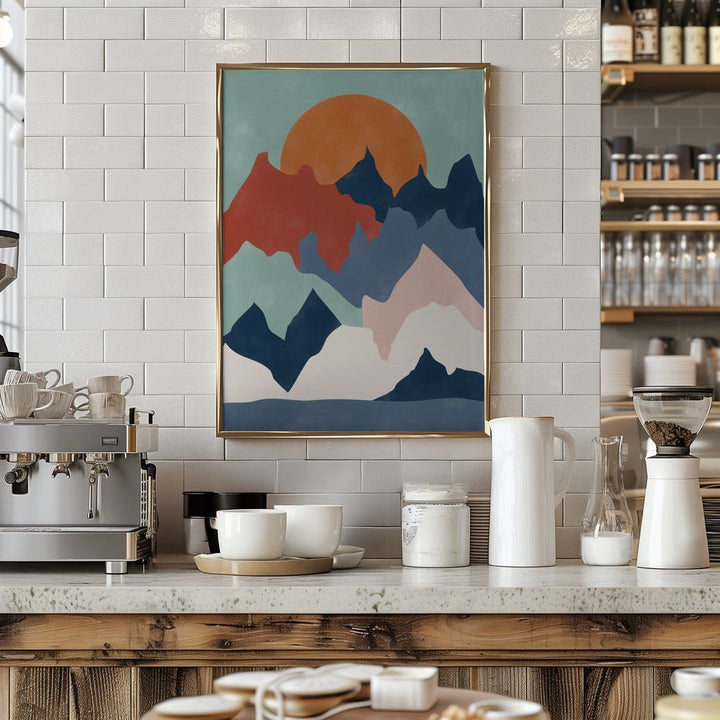 Abstract Mountain Landscape Art - Stretched Canvas, Poster or Fine Art Print - I Heart Wall Art - Poster Print, Canvas Print or Framed Art Print