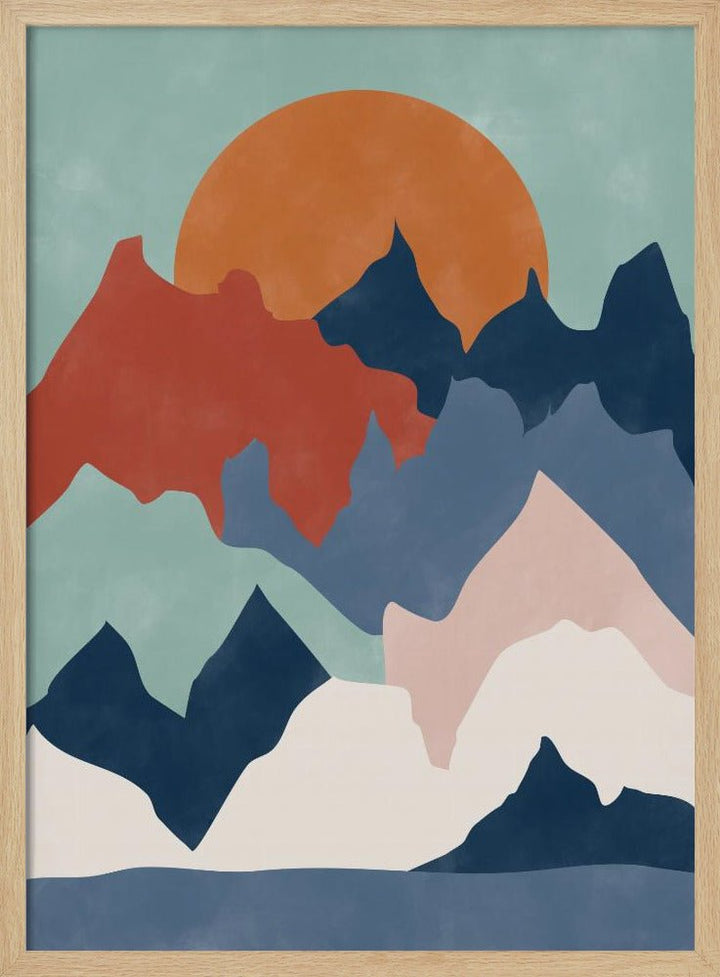 Abstract Mountain Landscape Art - Stretched Canvas, Poster or Fine Art Print - I Heart Wall Art - Poster Print, Canvas Print or Framed Art Print