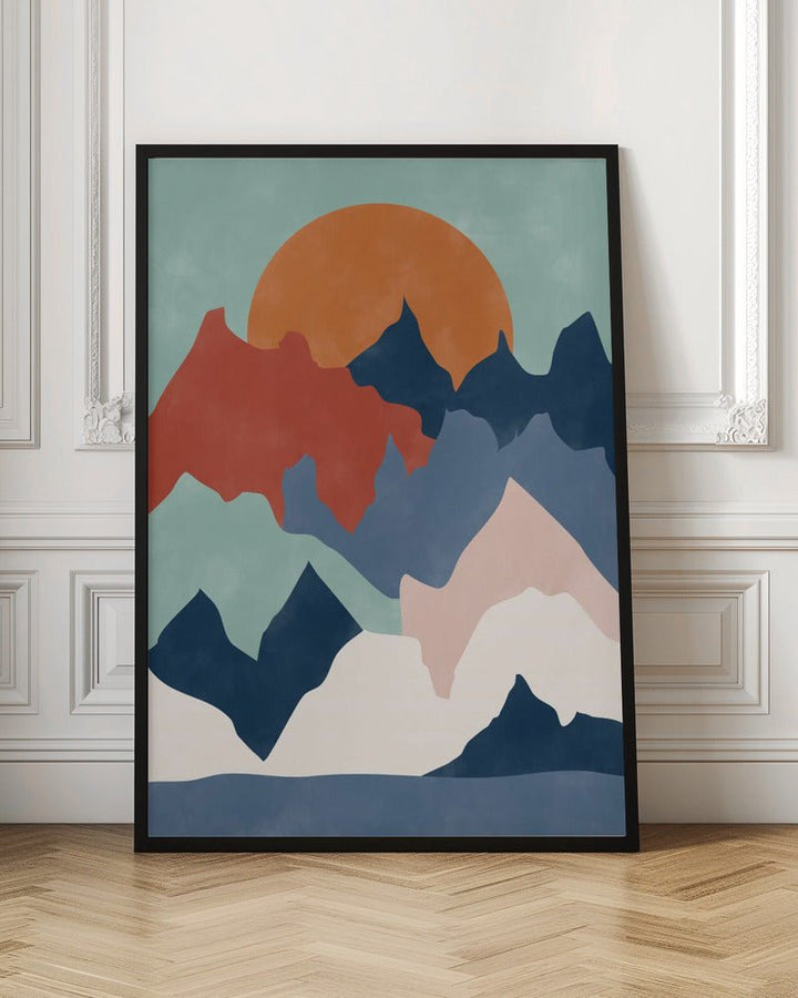 Abstract Mountain Landscape Art - Stretched Canvas, Poster or Fine Art Print - I Heart Wall Art - Poster Print, Canvas Print or Framed Art Print