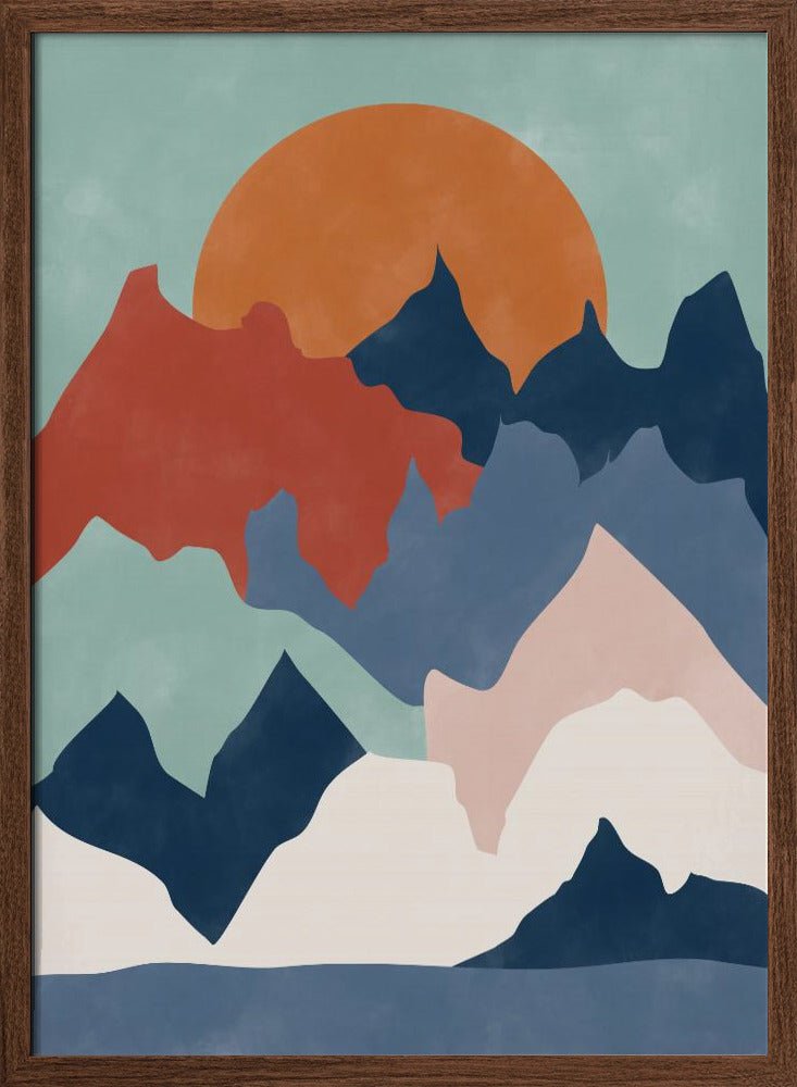 Abstract Mountain Landscape Art - Stretched Canvas, Poster or Fine Art Print - I Heart Wall Art - Poster Print, Canvas Print or Framed Art Print