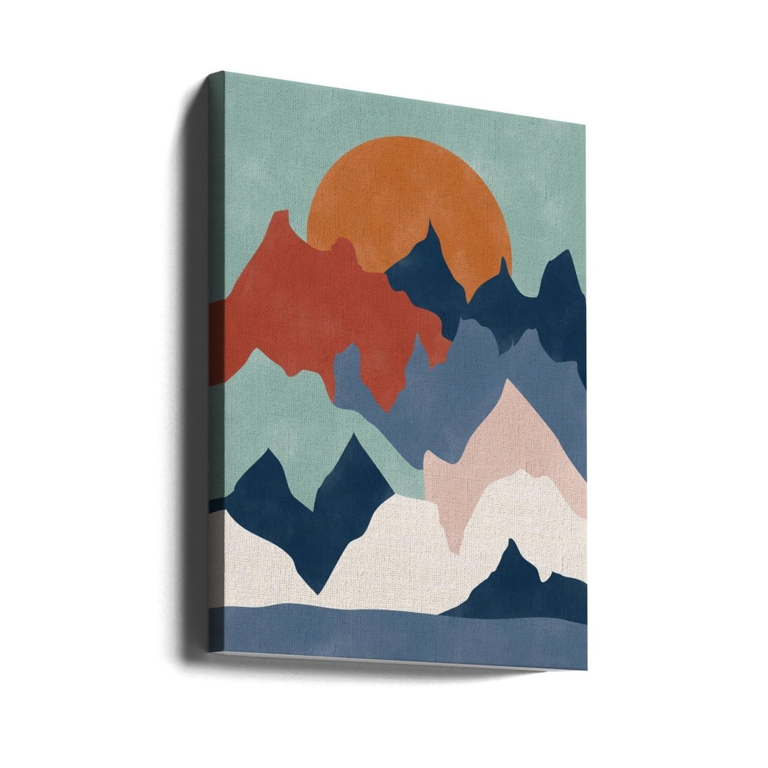 Abstract Mountain Landscape Art - Stretched Canvas, Poster or Fine Art Print - I Heart Wall Art - Poster Print, Canvas Print or Framed Art Print