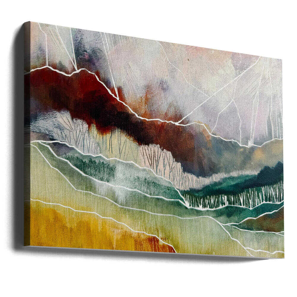 Abstract Mountain Layers - Stretched Canvas, Poster or Fine Art Print - I Heart Wall Art - Poster Print, Canvas Print or Framed Art Print
