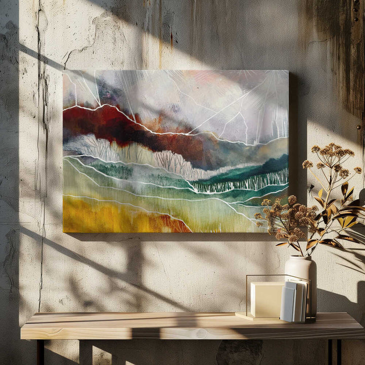 Abstract Mountain Layers - Stretched Canvas, Poster or Fine Art Print - I Heart Wall Art - Poster Print, Canvas Print or Framed Art Print