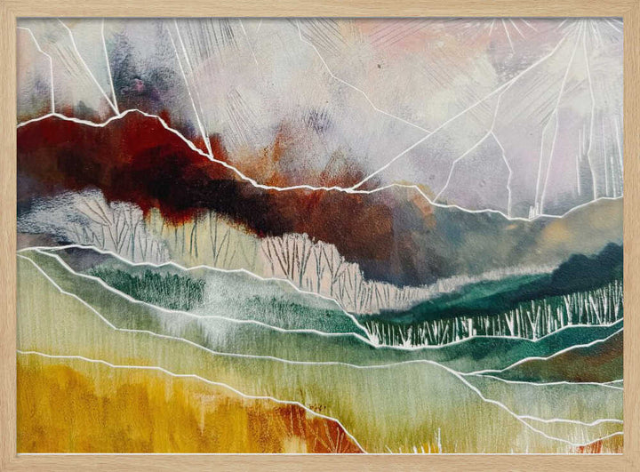 Abstract Mountain Layers - Stretched Canvas, Poster or Fine Art Print - I Heart Wall Art - Poster Print, Canvas Print or Framed Art Print