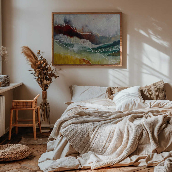 Abstract Mountain Layers - Stretched Canvas, Poster or Fine Art Print - I Heart Wall Art - Poster Print, Canvas Print or Framed Art Print