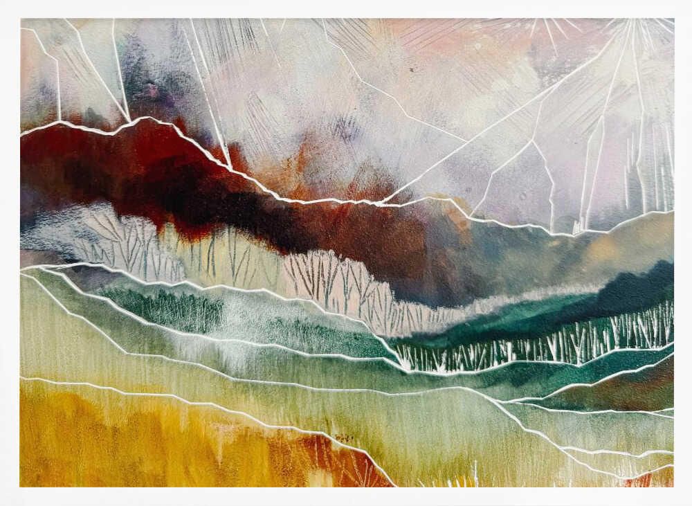 Abstract Mountain Layers - Stretched Canvas, Poster or Fine Art Print - I Heart Wall Art - Poster Print, Canvas Print or Framed Art Print