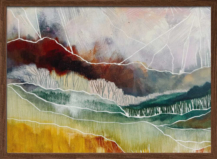 Abstract Mountain Layers - Stretched Canvas, Poster or Fine Art Print - I Heart Wall Art - Poster Print, Canvas Print or Framed Art Print