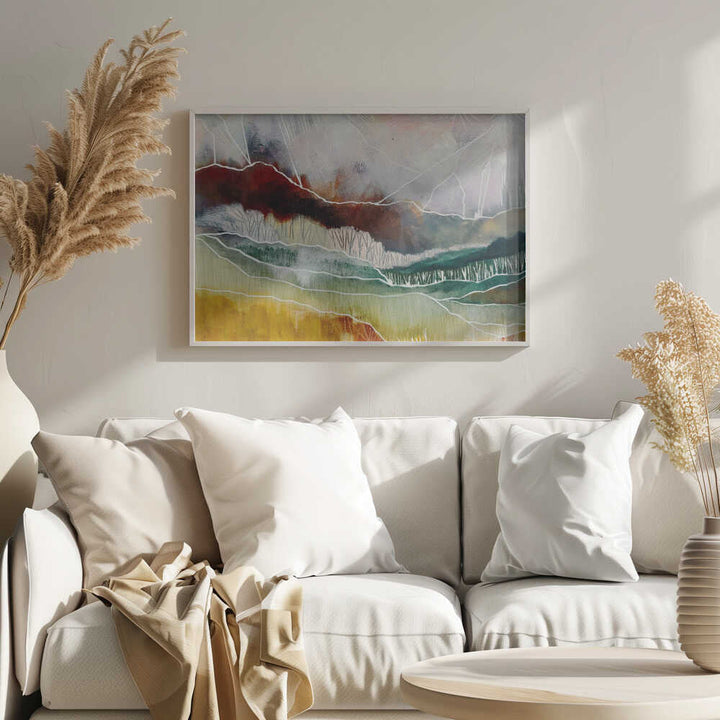 Abstract Mountain Layers - Stretched Canvas, Poster or Fine Art Print - I Heart Wall Art - Poster Print, Canvas Print or Framed Art Print