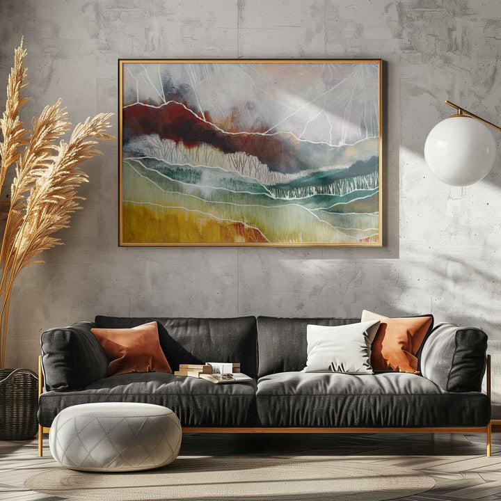 Abstract Mountain Layers - Stretched Canvas, Poster or Fine Art Print - I Heart Wall Art - Poster Print, Canvas Print or Framed Art Print