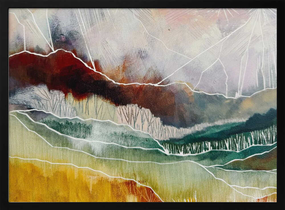 Abstract Mountain Layers - Stretched Canvas, Poster or Fine Art Print - I Heart Wall Art - Poster Print, Canvas Print or Framed Art Print