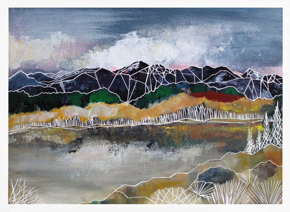 Abstract Mountain Serenity - Stretched Canvas, Poster or Fine Art Print - I Heart Wall Art - Poster Print, Canvas Print or Framed Art Print