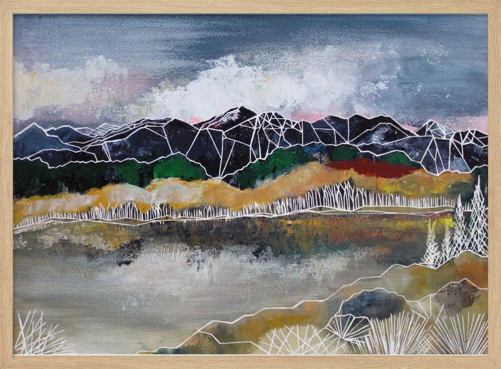 Abstract Mountain Serenity - Stretched Canvas, Poster or Fine Art Print - I Heart Wall Art - Poster Print, Canvas Print or Framed Art Print