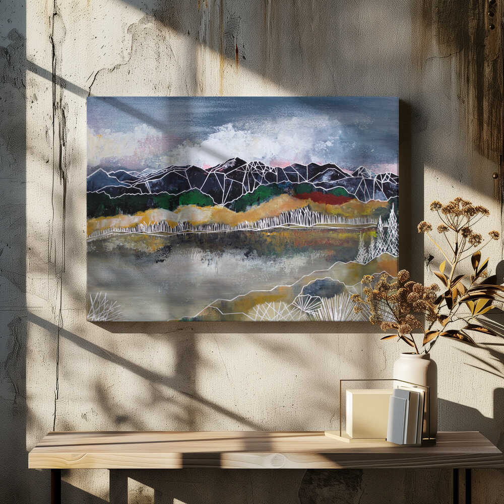 Abstract Mountain Serenity - Stretched Canvas, Poster or Fine Art Print - I Heart Wall Art - Poster Print, Canvas Print or Framed Art Print