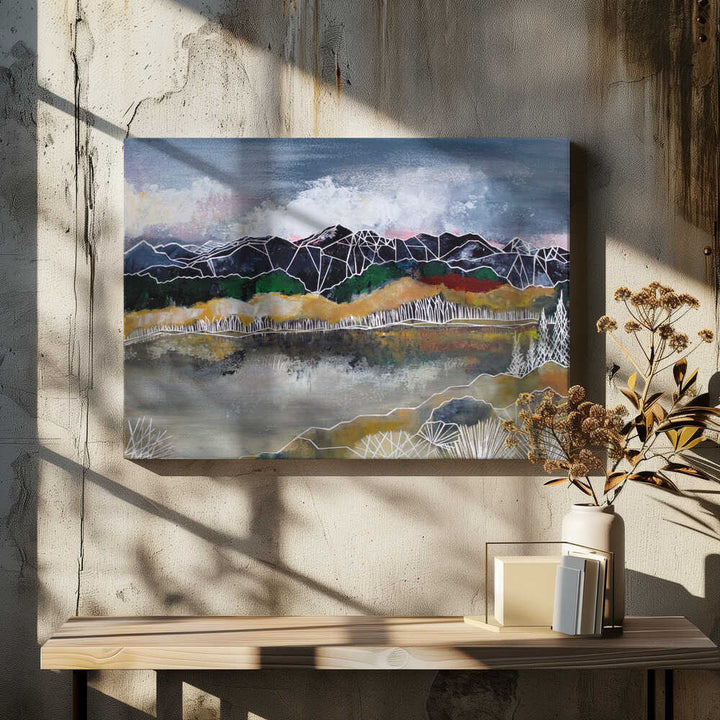 Abstract Mountain Serenity - Stretched Canvas, Poster or Fine Art Print - I Heart Wall Art - Poster Print, Canvas Print or Framed Art Print