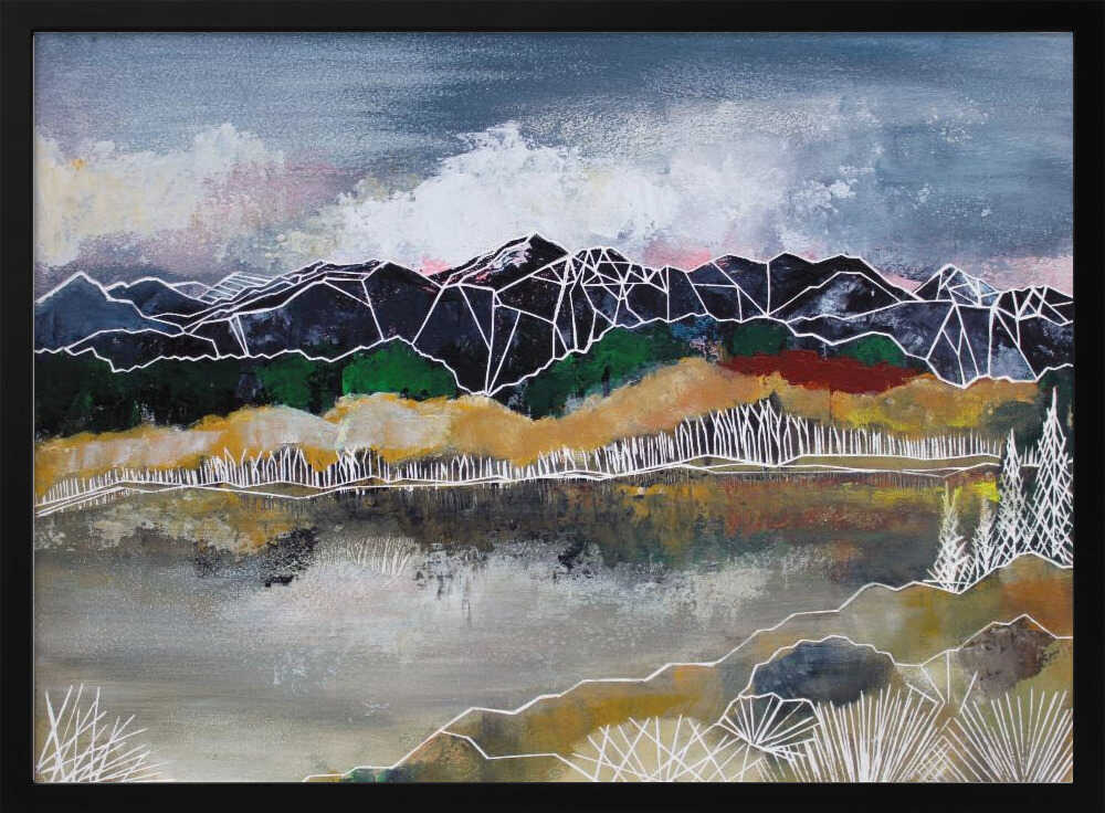 Abstract Mountain Serenity - Stretched Canvas, Poster or Fine Art Print - I Heart Wall Art - Poster Print, Canvas Print or Framed Art Print