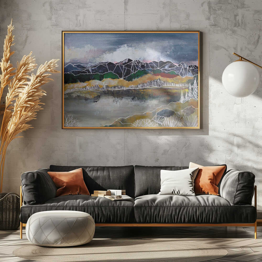Abstract Mountain Serenity - Stretched Canvas, Poster or Fine Art Print - I Heart Wall Art - Poster Print, Canvas Print or Framed Art Print