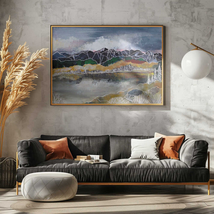 Abstract Mountain Serenity - Stretched Canvas, Poster or Fine Art Print - I Heart Wall Art - Poster Print, Canvas Print or Framed Art Print