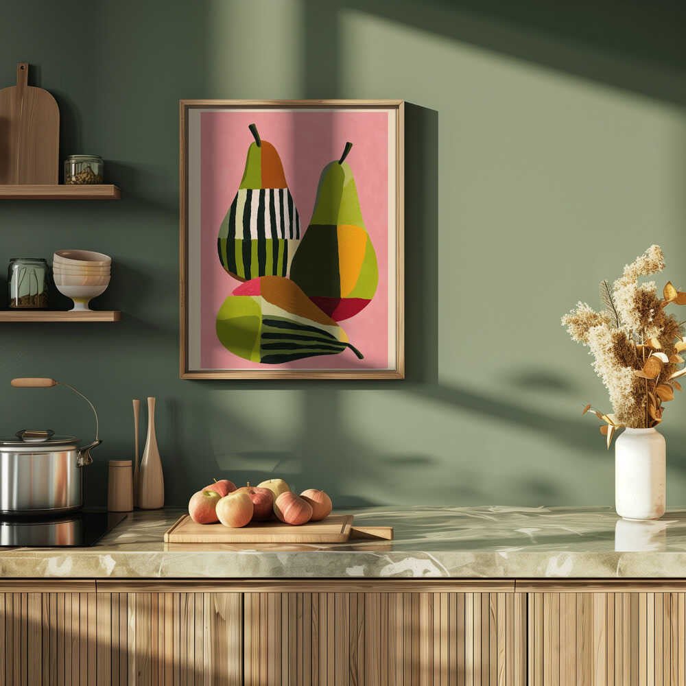 Abstract Pear Study - Stretched Canvas, Poster or Fine Art Print - I Heart Wall Art - Poster Print, Canvas Print or Framed Art Print