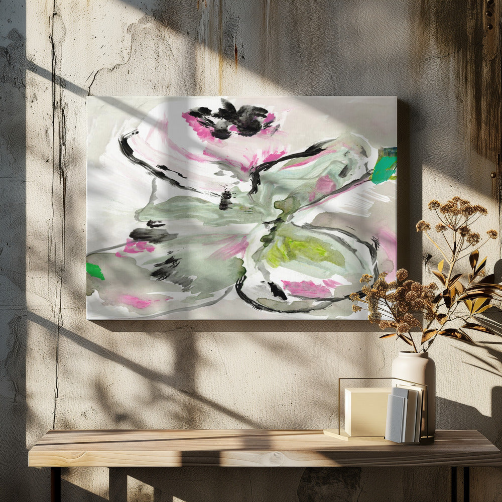 Abstract Purple Violet Pink Hues Floral 1 - Stretched Canvas, Poster or Fine Art Print I Heart Wall Art