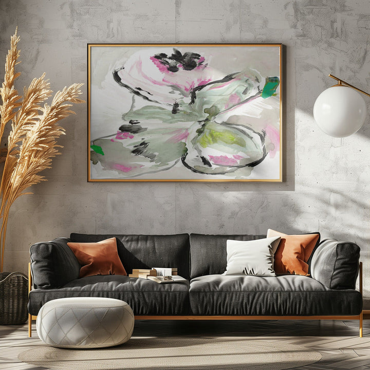 Abstract Purple Violet Pink Hues Floral 1 - Stretched Canvas, Poster or Fine Art Print I Heart Wall Art