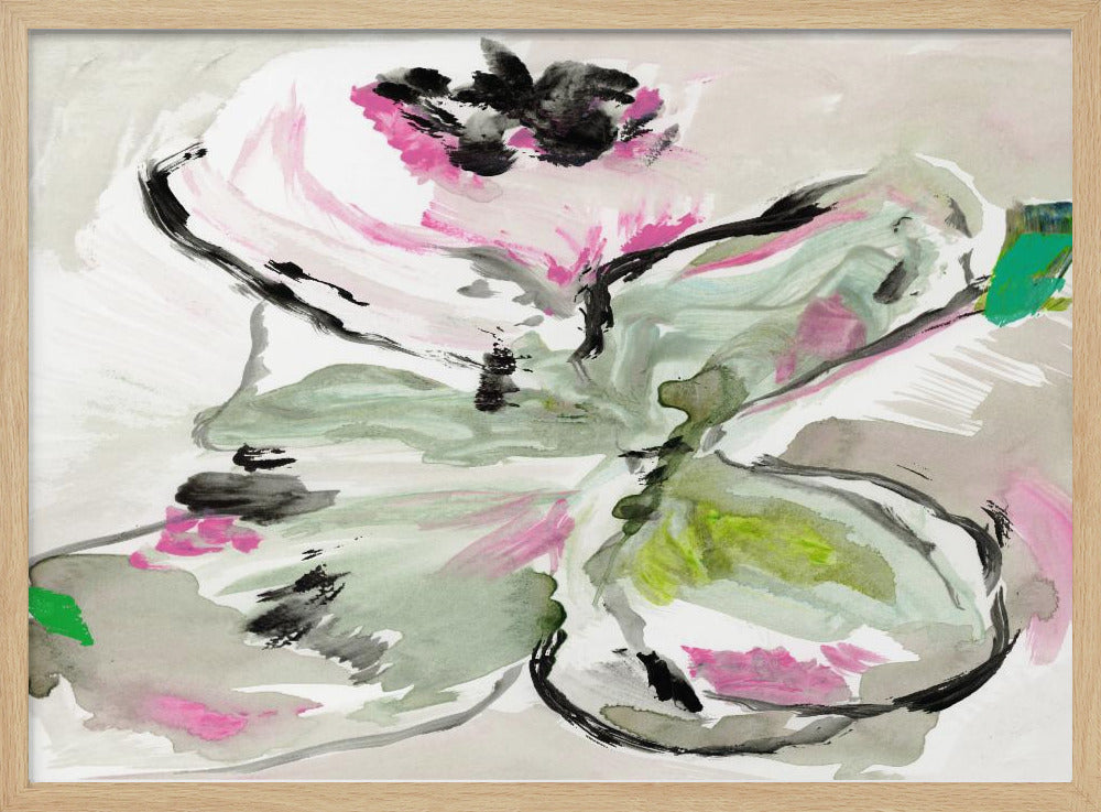 Abstract Purple Violet Pink Hues Floral 1 - Stretched Canvas, Poster or Fine Art Print I Heart Wall Art