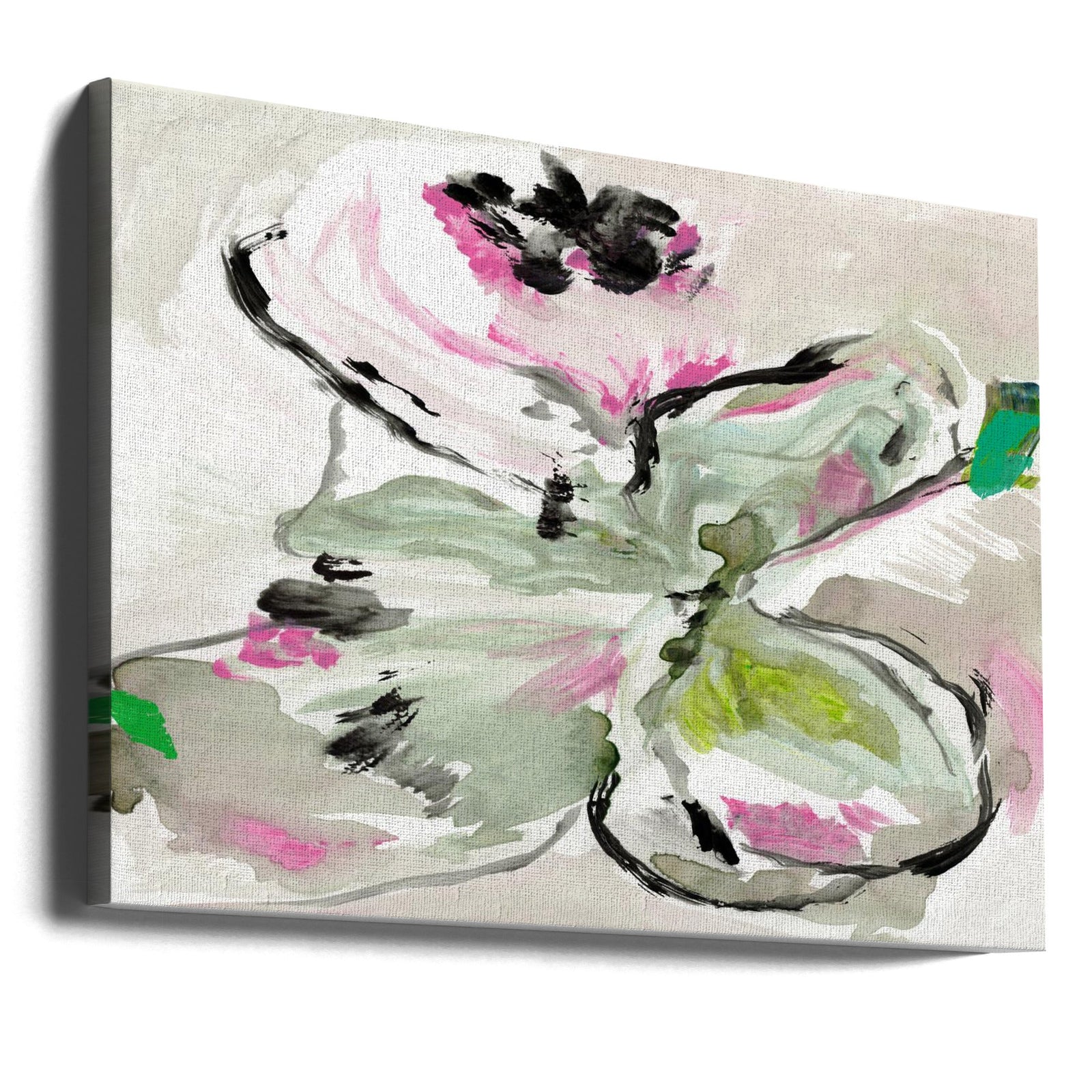 Abstract Purple Violet Pink Hues Floral 1 - Stretched Canvas, Poster or Fine Art Print I Heart Wall Art