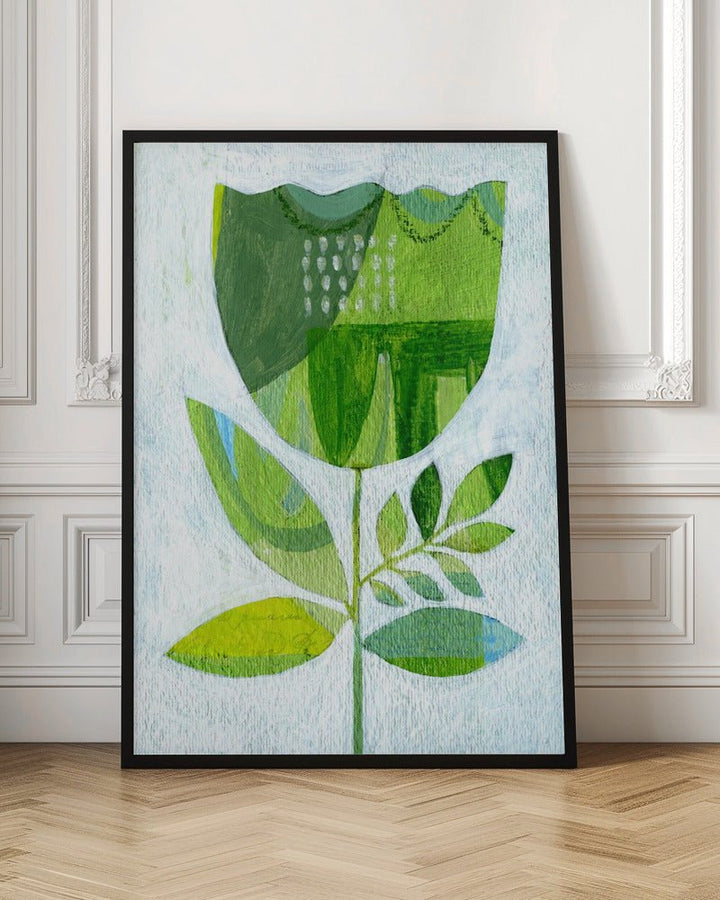 Abstract Tulip Green - Stretched Canvas, Poster or Fine Art Print - I Heart Wall Art - Poster Print, Canvas Print or Framed Art Print