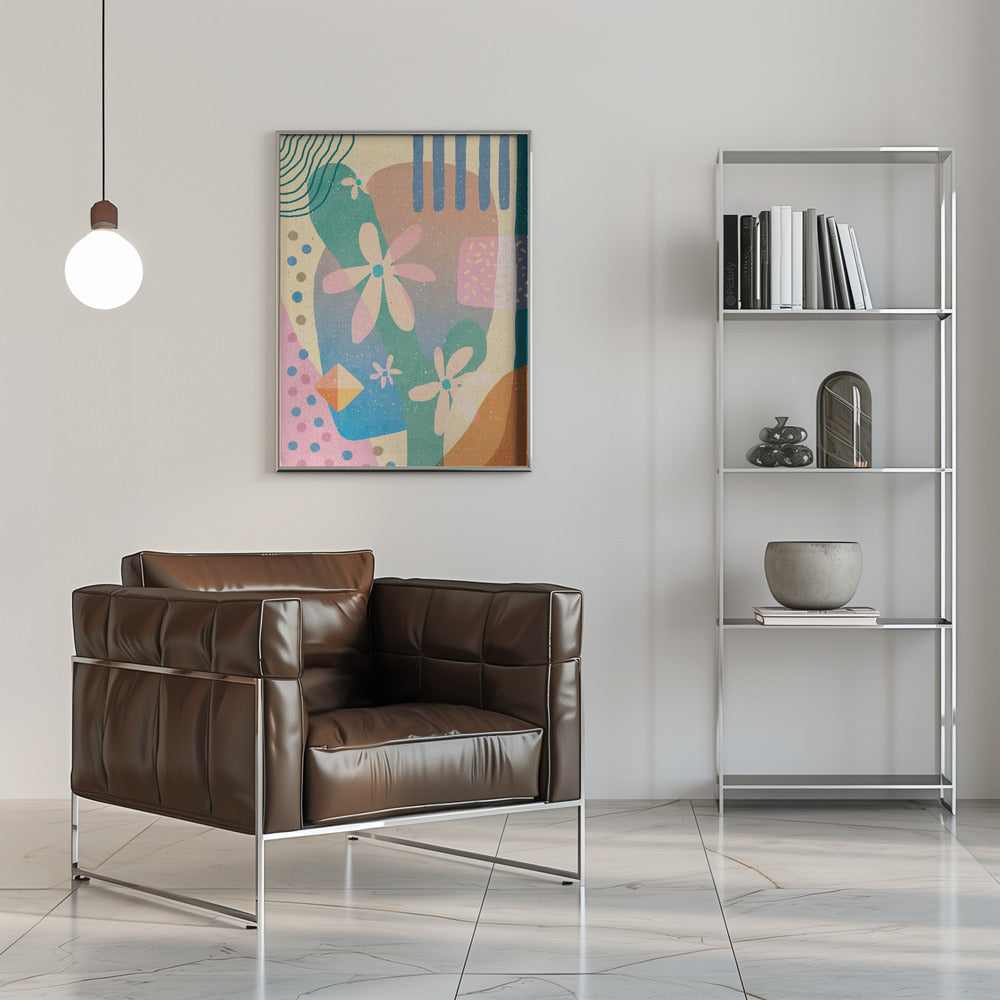 Abstraction of Flowers - Stretched Canvas, Poster or Fine Art Print I Heart Wall Art