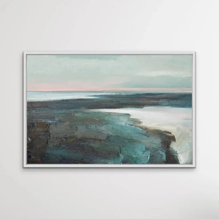 Abyss - Abstract Landscape Pink and Green Print - I Heart Wall Art - Poster Print, Canvas Print or Framed Art Print