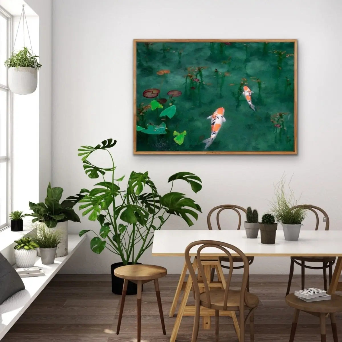 Acting Koi - Fish Koi Art Print Stretched Canvas Wall Art - I Heart Wall Art - Poster Print, Canvas Print or Framed Art Print