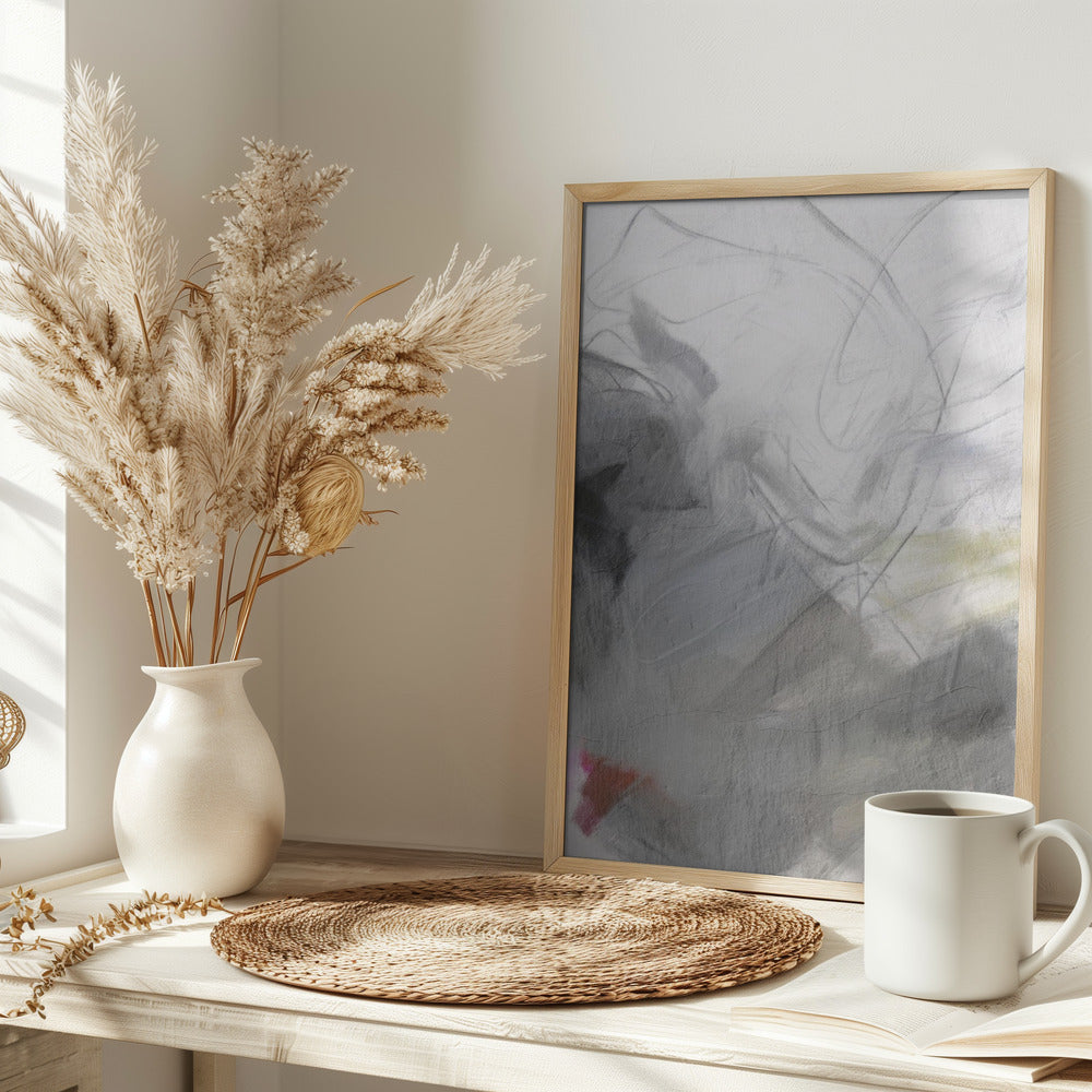 Action painting I - Stretched Canvas, Poster or Fine Art Print I Heart Wall Art