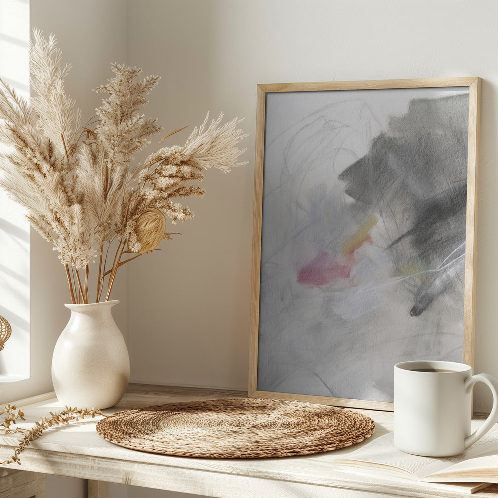 Action painting II - Stretched Canvas, Poster or Fine Art Print I Heart Wall Art