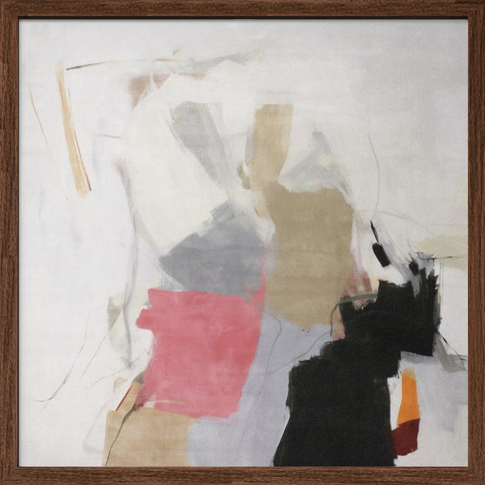 Action painting III - Square Stretched Canvas, Poster or Fine Art Print I Heart Wall Art