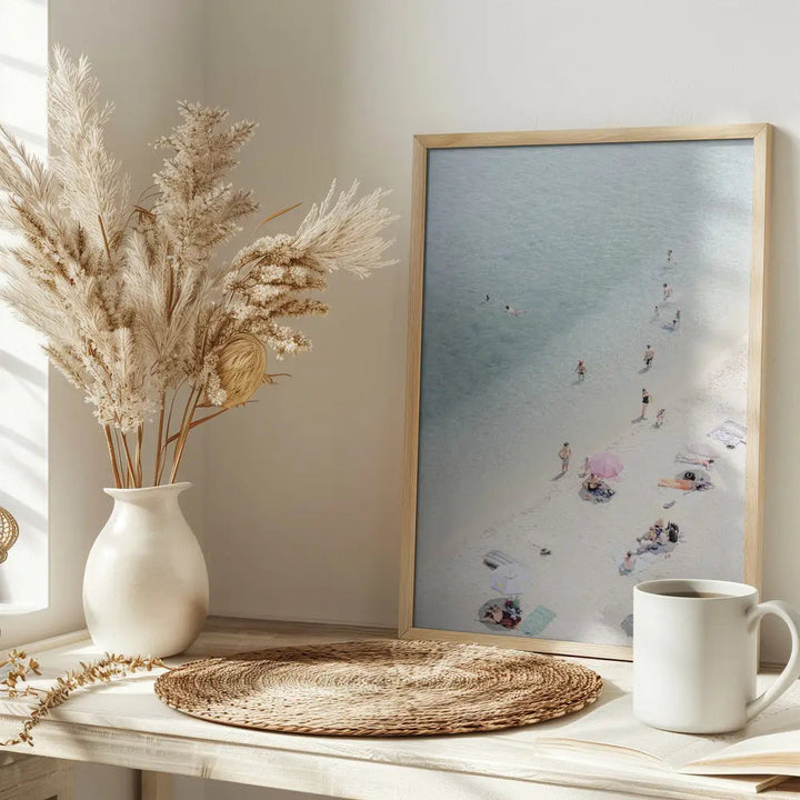 Aerial beach view 2 - Stretched Canvas, Poster or Fine Art Print I Heart Wall Art