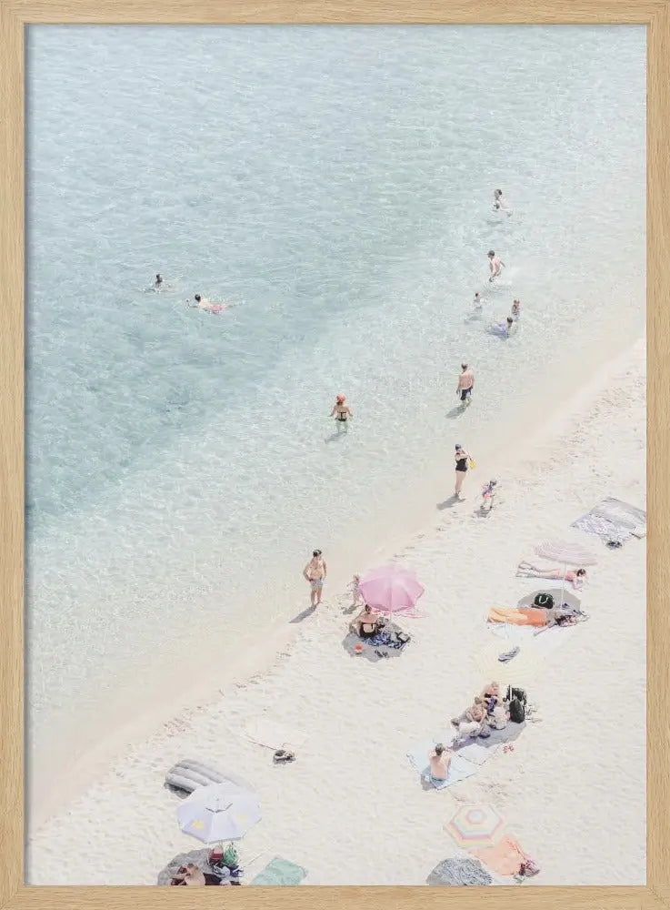 Aerial beach view 2 - Stretched Canvas, Poster or Fine Art Print I Heart Wall Art