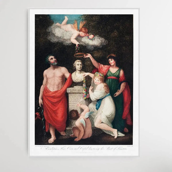 Aesculapius, Ceres, with Cupid (1807) by Robert John Thornton - I Heart Wall Art - Poster Print, Canvas Print or Framed Art Print