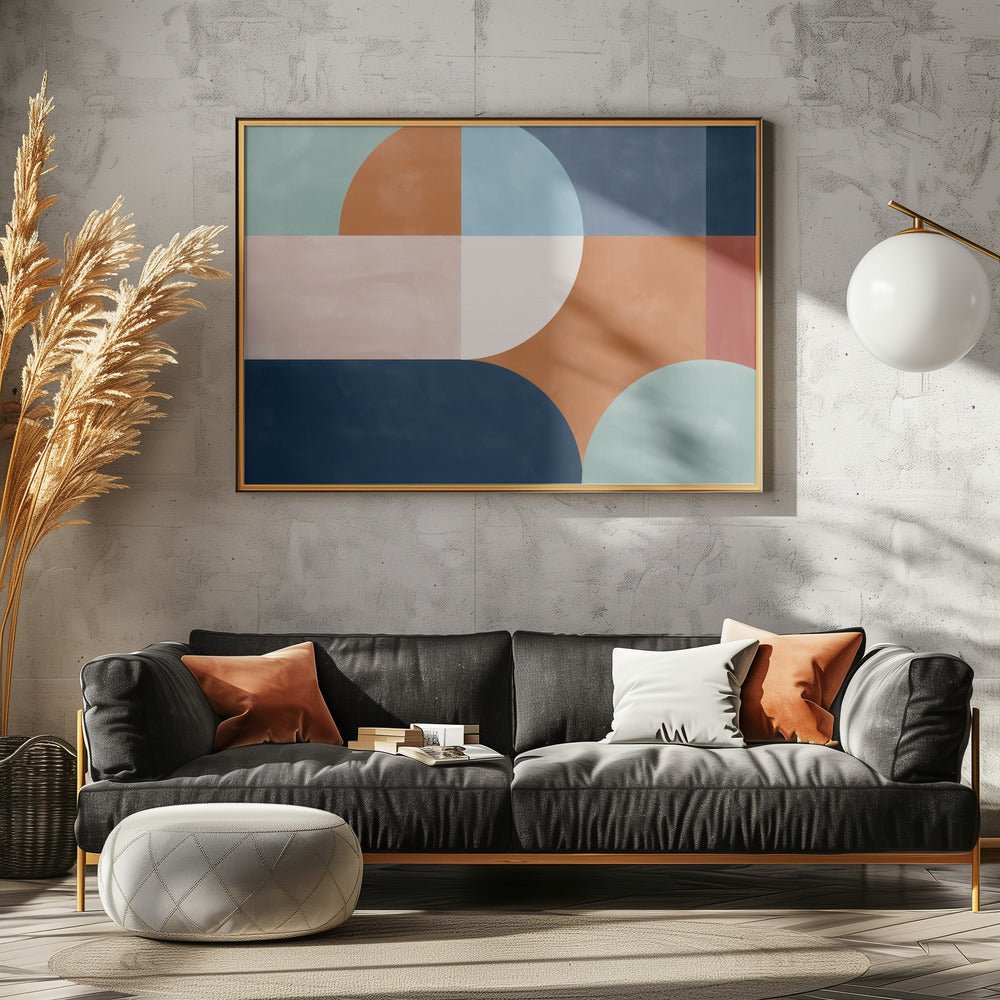 Aesthetic Geometric Shapes - Stretched Canvas, Poster or Fine Art Print - I Heart Wall Art - Poster Print, Canvas Print or Framed Art Print