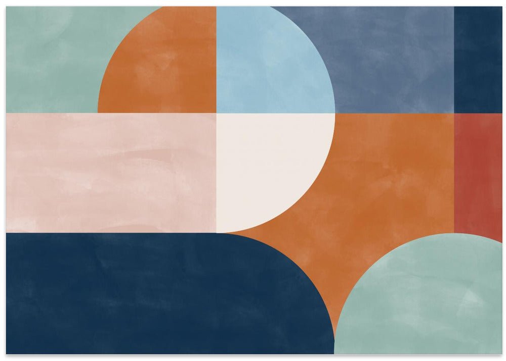 Aesthetic Geometric Shapes - Stretched Canvas, Poster or Fine Art Print - I Heart Wall Art - Poster Print, Canvas Print or Framed Art Print