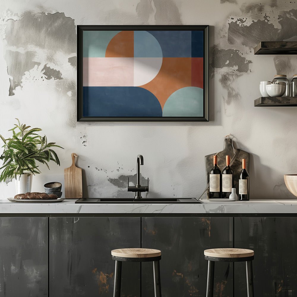 Aesthetic Geometric Shapes - Stretched Canvas, Poster or Fine Art Print - I Heart Wall Art - Poster Print, Canvas Print or Framed Art Print