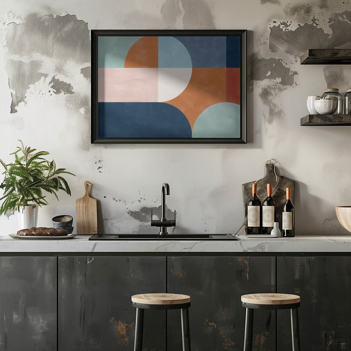 Aesthetic Geometric Shapes - Stretched Canvas, Poster or Fine Art Print - I Heart Wall Art - Poster Print, Canvas Print or Framed Art Print