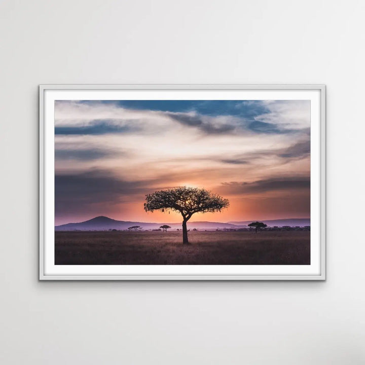 African Lights - Striking African Savannah Landscape Photographic Canvas Print - I Heart Wall Art - Poster Print, Canvas Print or Framed Art Print