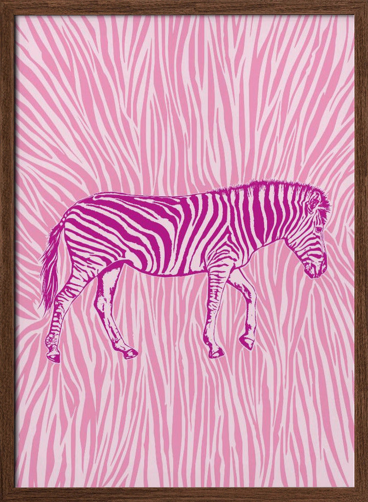 African Zebra striking camouflage - Stretched Canvas, Poster or Fine Art Print I Heart Wall Art