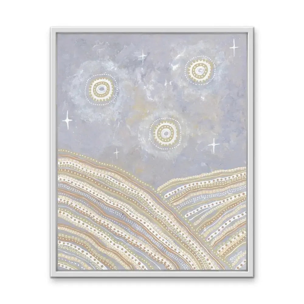 After The Storms - Aboriginal Art Print by Holly Stowers - Canvas or Fine Art Print - Dot Painting - I Heart Wall Art - Poster Print, Canvas Print or Framed Art Print
