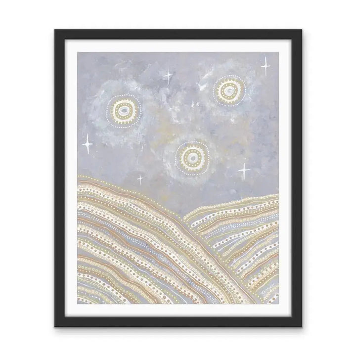After The Storms - Aboriginal Art Print by Holly Stowers - Canvas or Fine Art Print - Dot Painting - I Heart Wall Art - Poster Print, Canvas Print or Framed Art Print