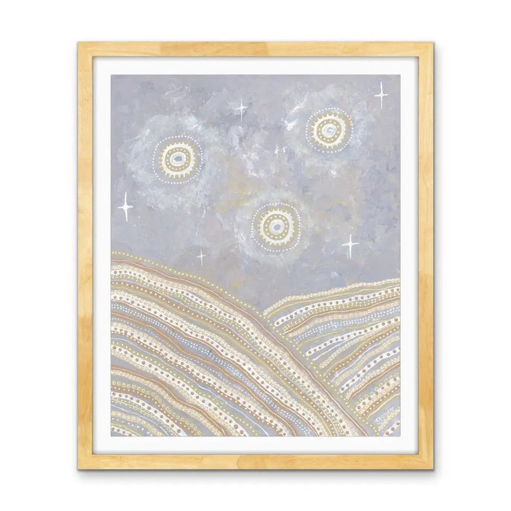 After The Storms - Aboriginal Art Print by Holly Stowers - Canvas or Fine Art Print - Dot Painting - I Heart Wall Art - Poster Print, Canvas Print or Framed Art Print