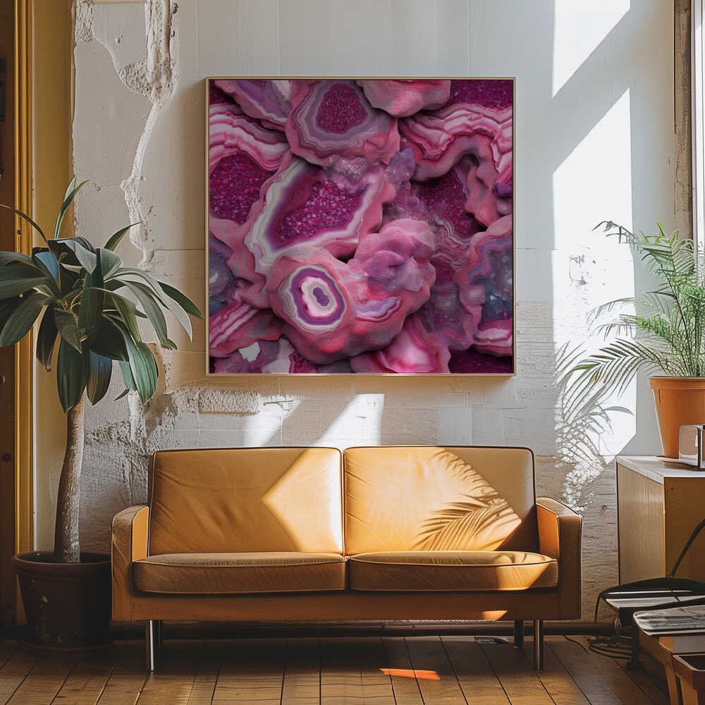 Agate 73 - Square Stretched Canvas, Poster or Fine Art Print - I Heart Wall Art - Poster Print, Canvas Print or Framed Art Print