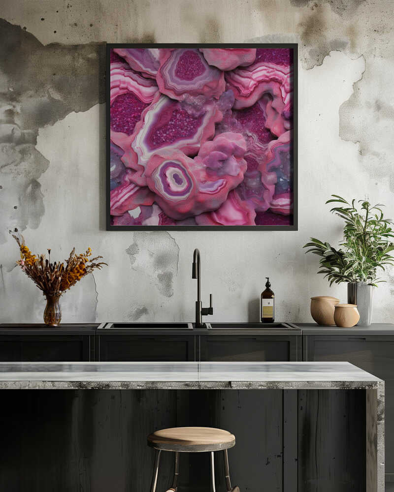 Agate 73 - Square Stretched Canvas, Poster or Fine Art Print - I Heart Wall Art - Poster Print, Canvas Print or Framed Art Print