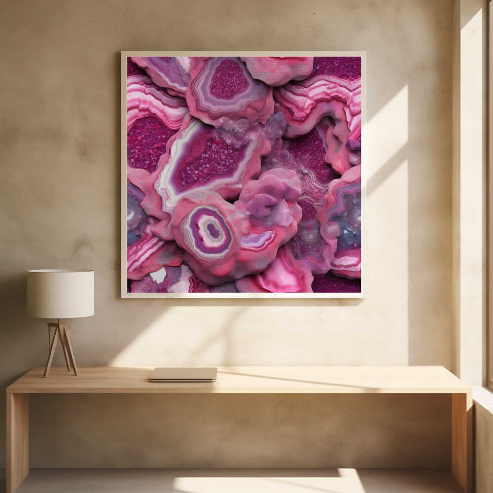 Agate 73 - Square Stretched Canvas, Poster or Fine Art Print - I Heart Wall Art - Poster Print, Canvas Print or Framed Art Print