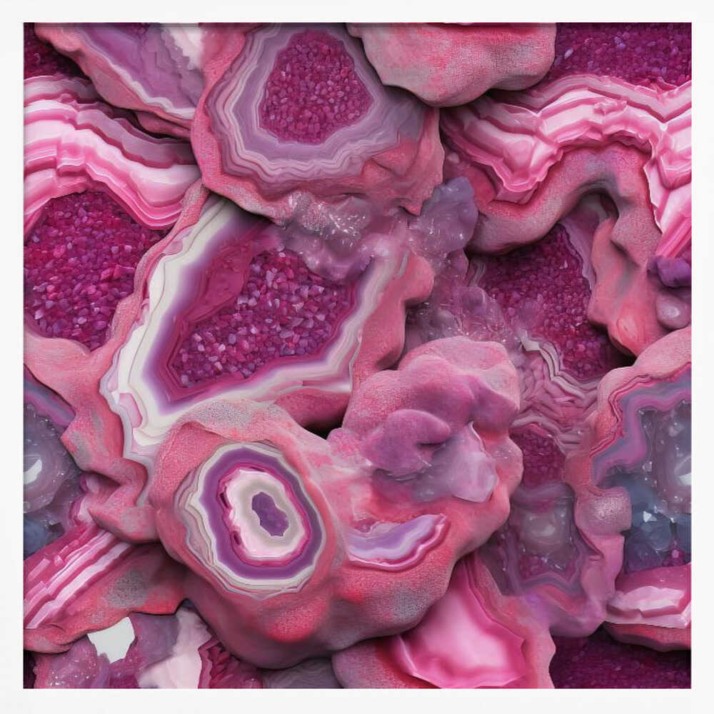 Agate 73 - Square Stretched Canvas, Poster or Fine Art Print - I Heart Wall Art - Poster Print, Canvas Print or Framed Art Print